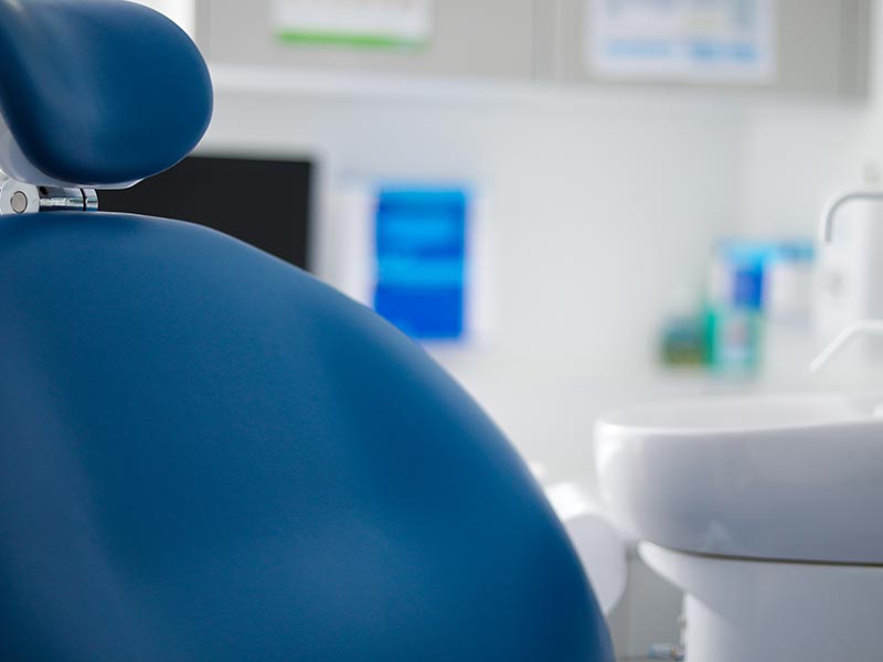 blue dental chair